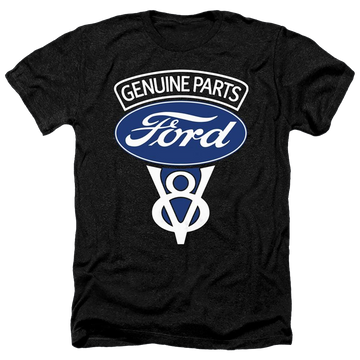 Charcoal men's heather t-shirt with Ford V8 Genuine Parts graphic