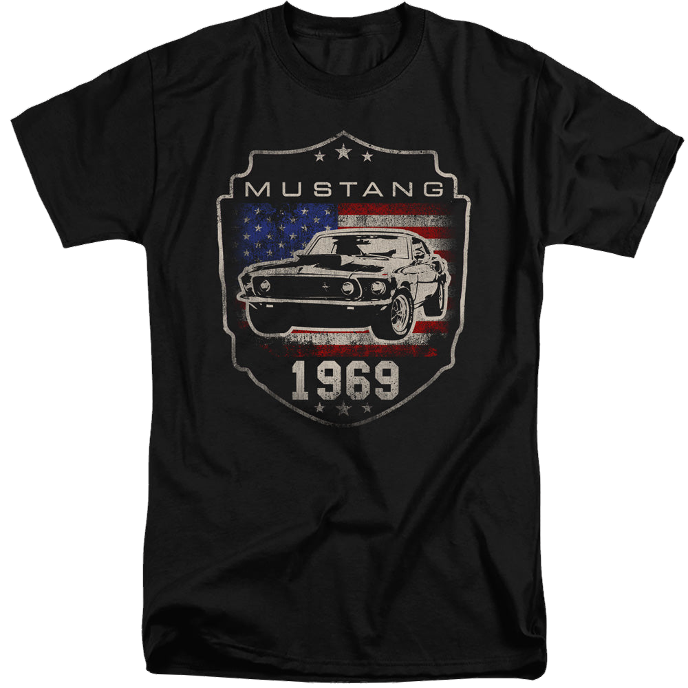Ford Mustang 1969 Flag - Men's Tall Fit T-Shirt Men's Tall Fit T-Shirt Ford