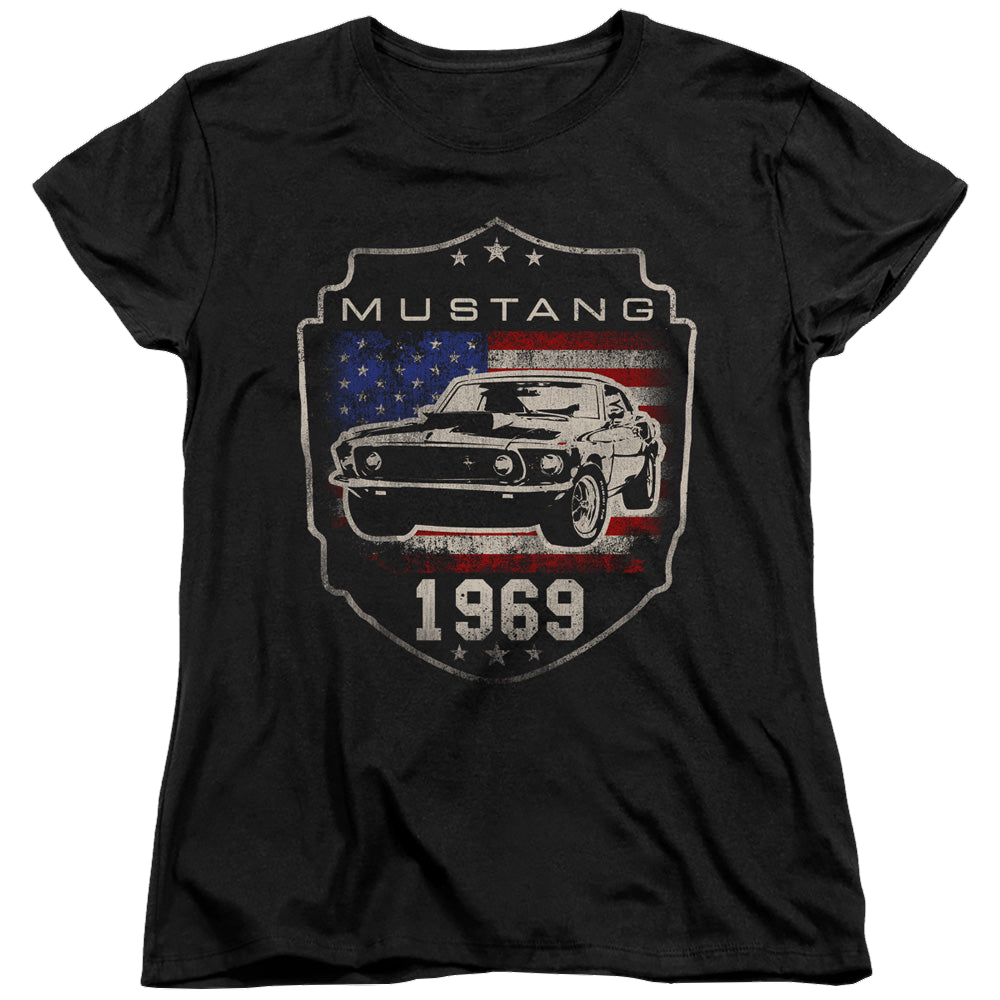 Ford Mustang 1969 Flag - Women's T-Shirt Women's T-Shirt Ford