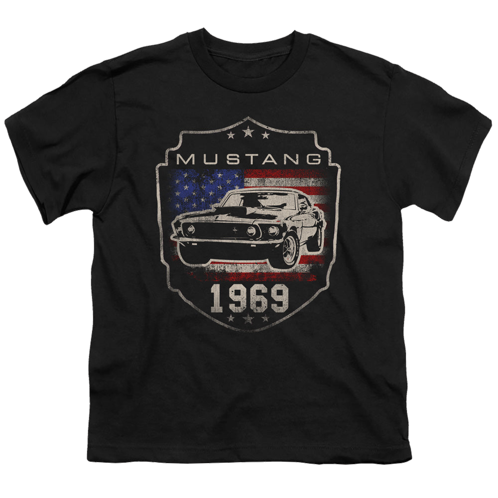 Ford Mustang 1969 Flag - Youth T-Shirt Youth T-Shirt (Ages 8-12) Ford