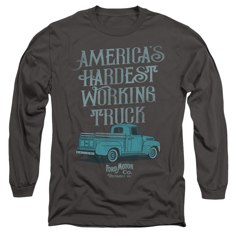 Ford Vintage America'S Hardest Working Truck - Men's Long Sleeve T-Shirt Men's Long Sleeve T-Shirt Ford