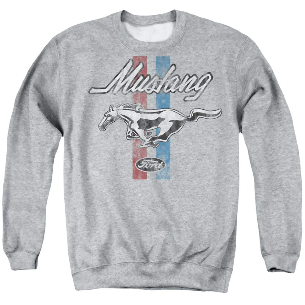Ford Mustang Stripes - Men's Crewneck Sweatshirt Men's Crewneck Sweatshirt Ford