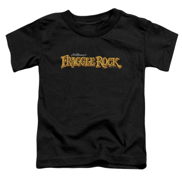 Black toddler t-shirt with Fraggle Rock Logo graphic