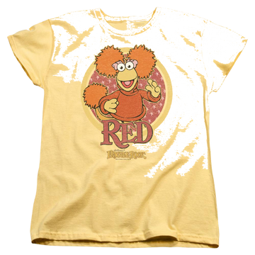 Banana women's t-shirt with Fraggle Rock Red Circle graphic