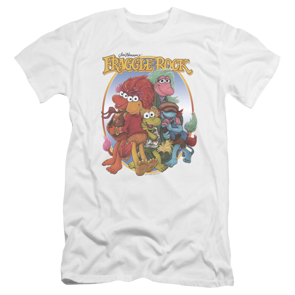 Fraggle Rock Group Hug - Men's Premium Slim Fit T-Shirt Men's Premium Slim Fit T-Shirt Fraggle Rock