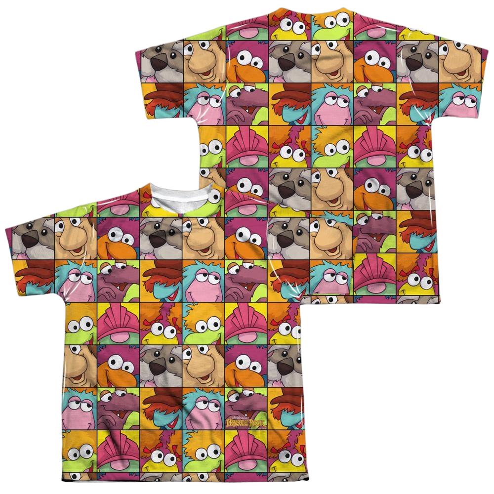 Fraggle Rock Character Squares - Youth All-Over Print T-Shirt (Ages 8-12) Youth All-Over Print T-Shirt (Ages 8-12) Fraggle Rock