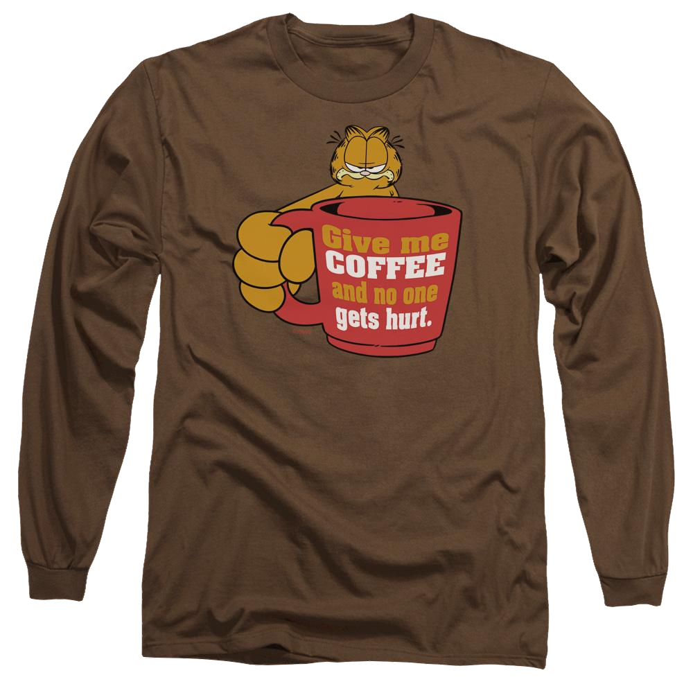 Garfield Give Me Coffee - Men's Long Sleeve T-Shirt Men's Long Sleeve T-Shirt Garfield