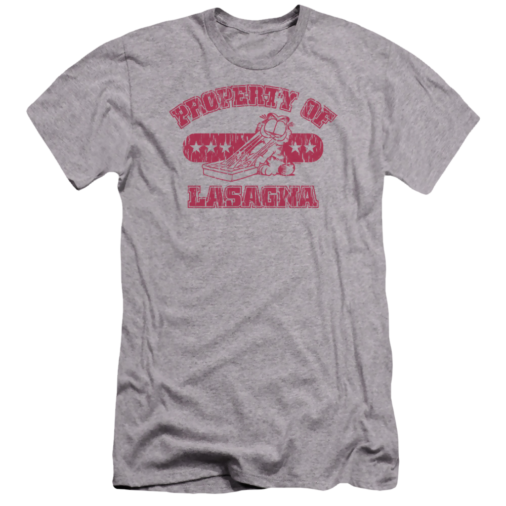 Garfield Property Of Lasagna - Men's Premium Slim Fit T-Shirt Men's Premium Slim Fit T-Shirt Garfield
