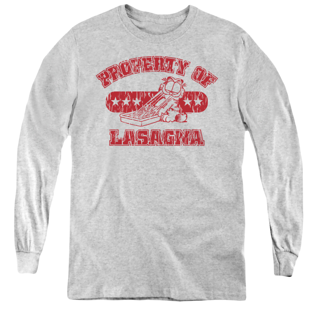 Garfield Property Of Lasagna - Youth Long Sleeve T-Shirt Youth Long Sleeve T-Shirt Garfield