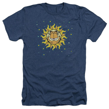 Navy men's heather t-shirt with Garfield Celestial graphic