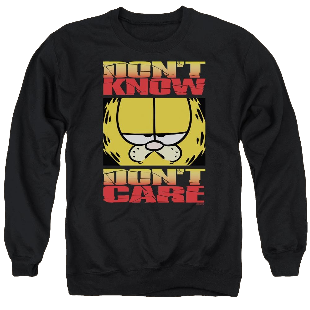 Garfield Don't Know Don't Care - Men's Crewneck Sweatshirt Men's Crewneck Sweatshirt Garfield