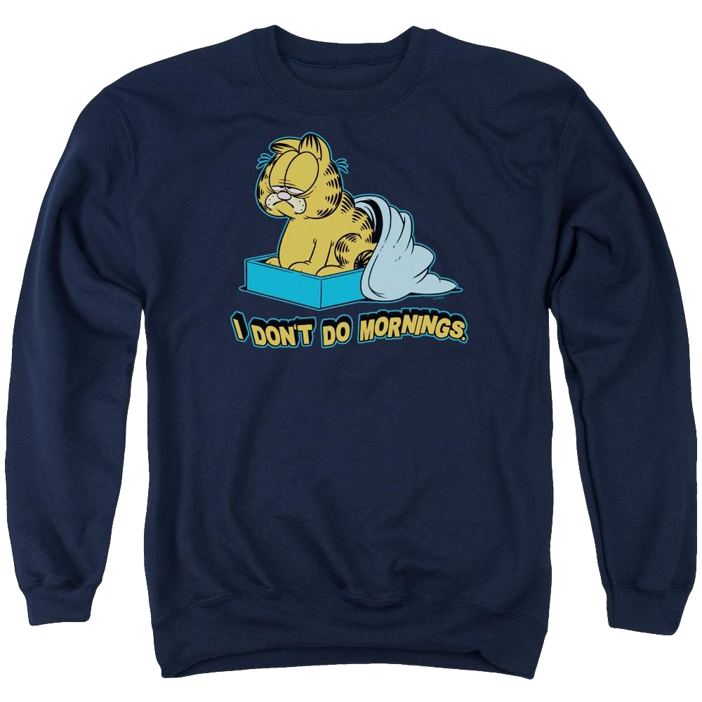 Garfield I Dont Do Mornings - Men's Crewneck Sweatshirt Men's Crewneck Sweatshirt Garfield