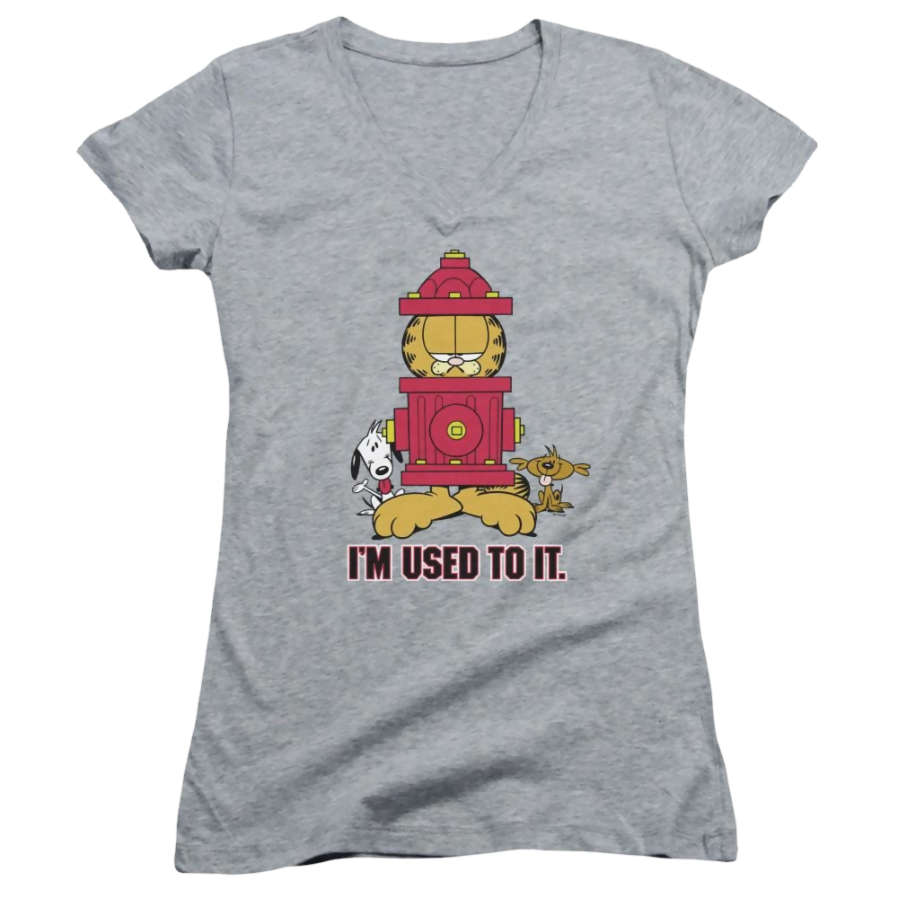 Garfield Im Used To It - Juniors V-Neck T-Shirt Juniors V-Neck T-Shirt Garfield