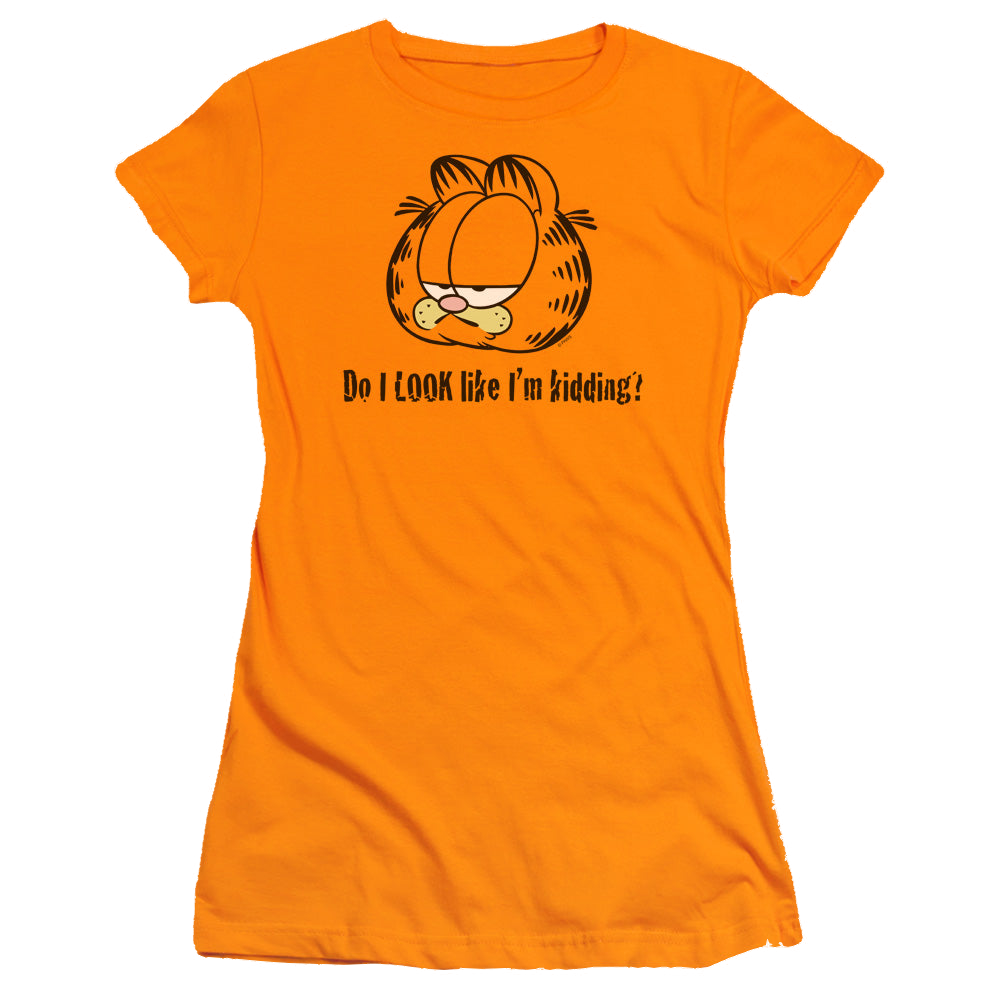Garfield Do I Look Like Im Kidding - Juniors T-Shirt Juniors T-Shirt Garfield