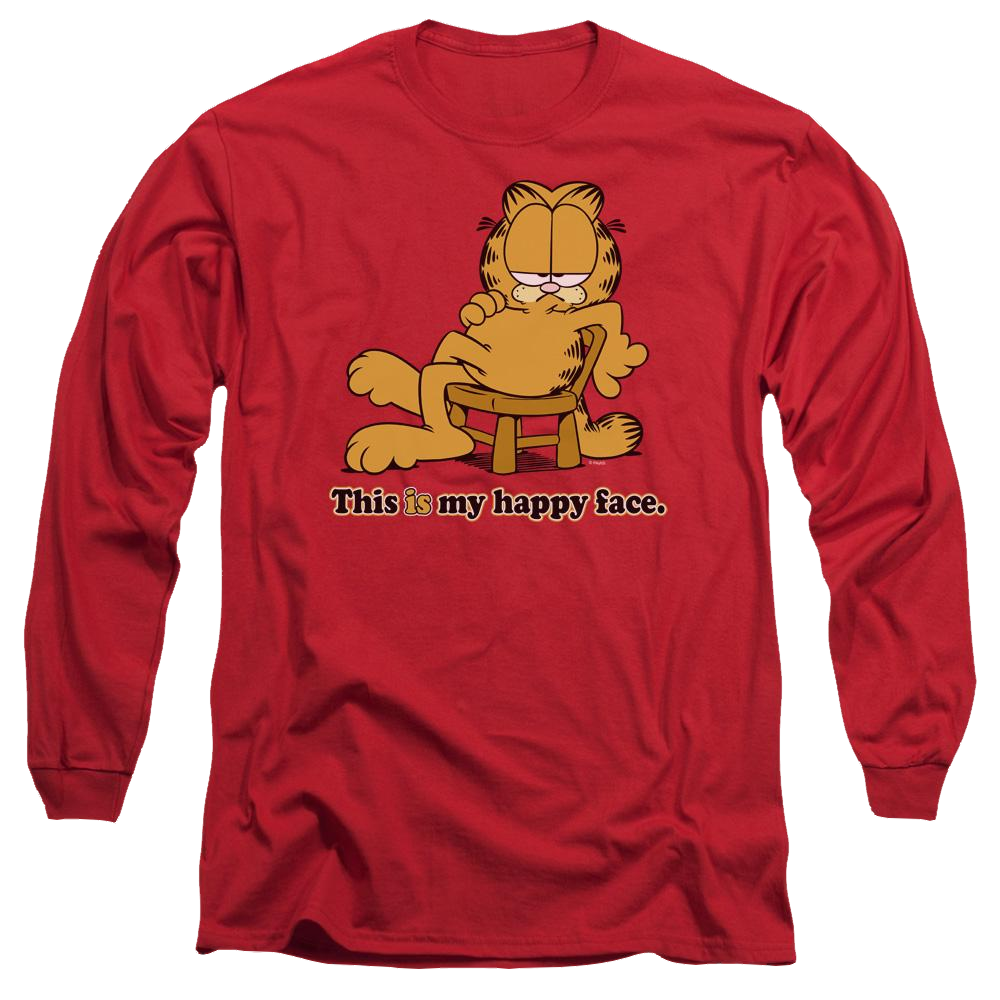 Garfield Happy Face - Men's Long Sleeve T-Shirt Men's Long Sleeve T-Shirt Garfield