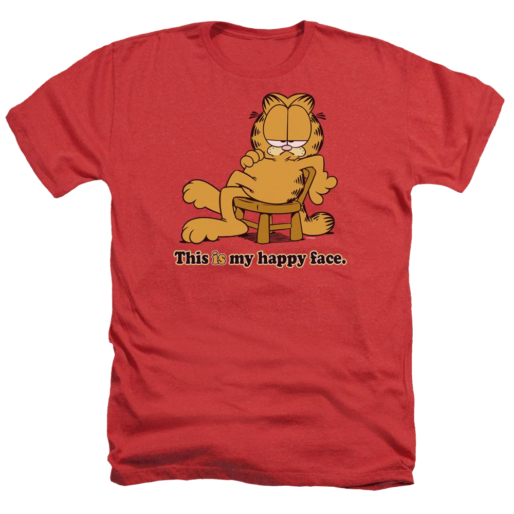 Garfield Happy Face - Men's Heather T-Shirt Men's Heather T-Shirt Garfield