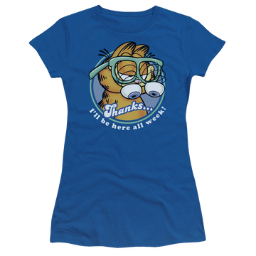 Royal juniors t-shirt with Garfield Performing graphic