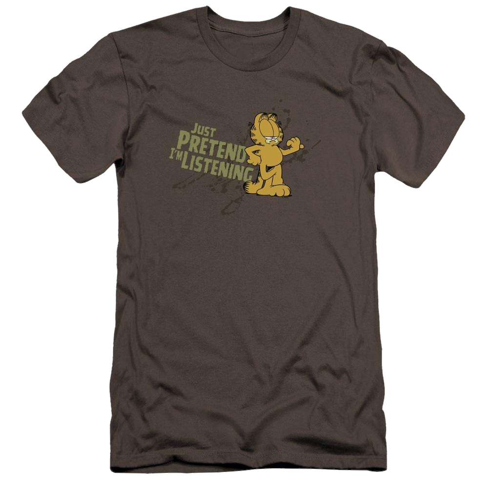 Garfield Just Pretend Im Listening - Men's Premium Slim Fit T-Shirt Men's Premium Slim Fit T-Shirt Garfield