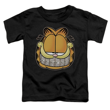 Black toddler t-shirt with Garfield Nice Grill graphic