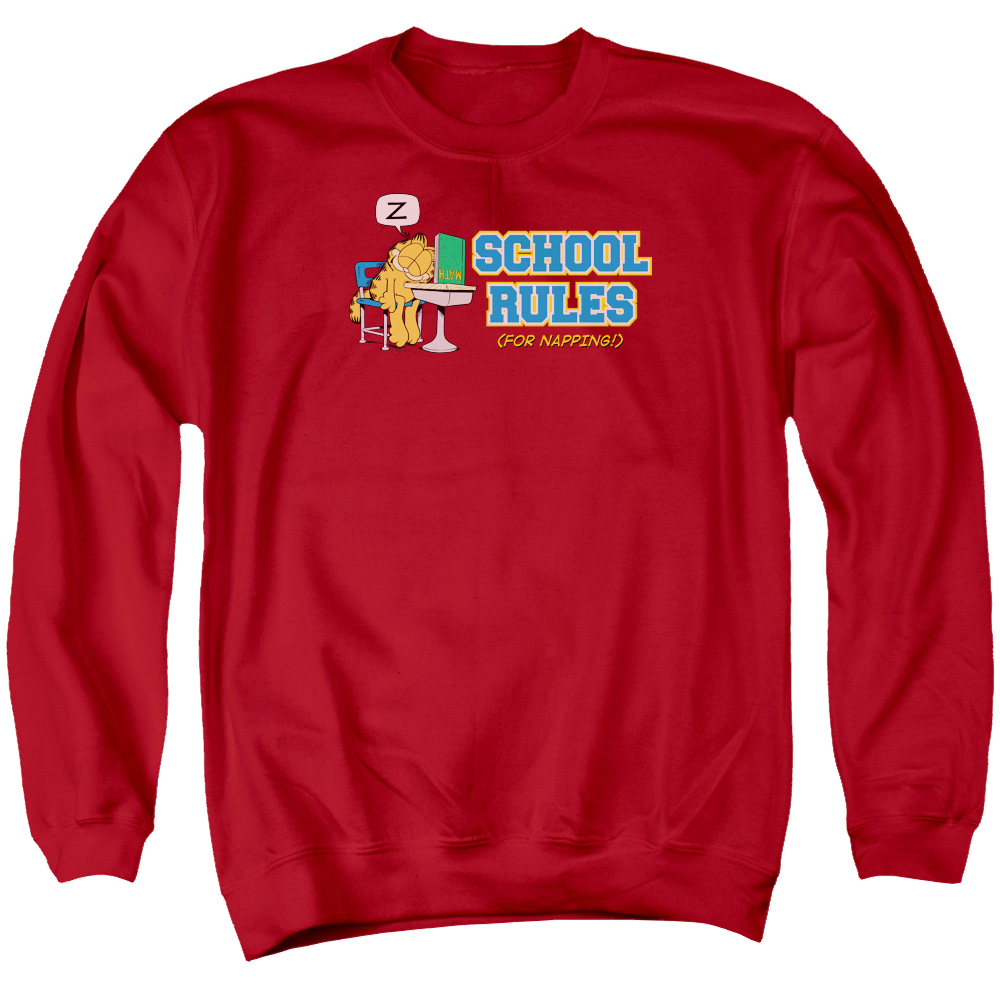 Garfield School Rules - Men's Crewneck Sweatshirt Men's Crewneck Sweatshirt Garfield