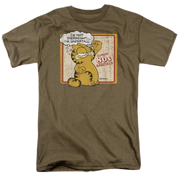 Safari green men's regular fit t-shirt with Garfield Undertall graphic