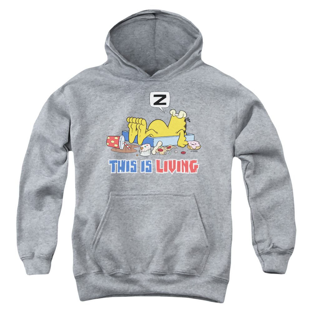 Garfield This Is Living - Youth Hoodie (Ages 8-12) Youth Hoodie (Ages 8-12) Garfield