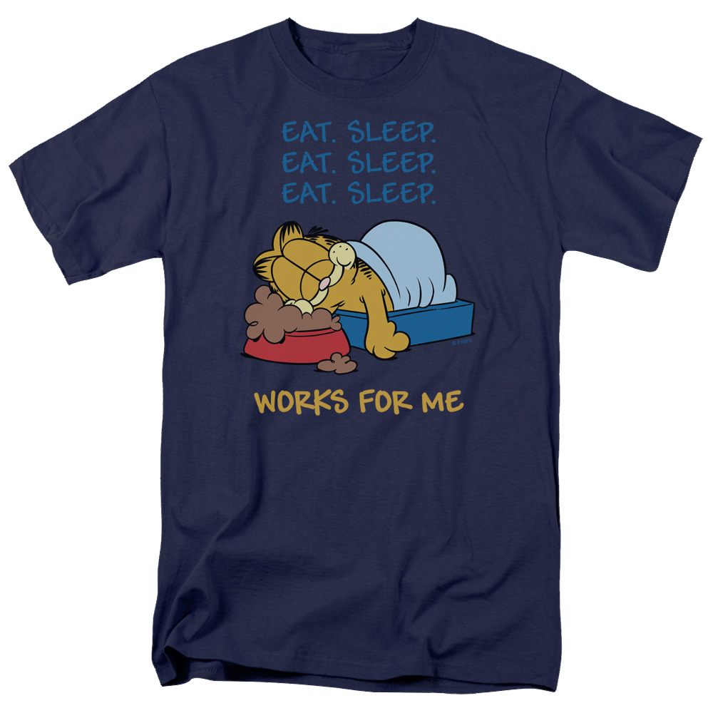 Garfield Works For Me - Men's Regular Fit T-Shirt Men's Regular Fit T-Shirt Garfield