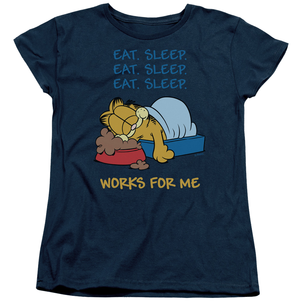 Garfield Works For Me - Women's T-Shirt Women's T-Shirt Garfield