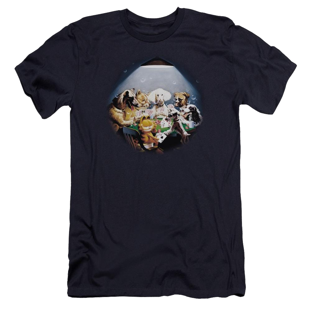 Garfield Playing With The Big Dogs - Men's Premium Slim Fit T-Shirt Men's Premium Slim Fit T-Shirt Garfield