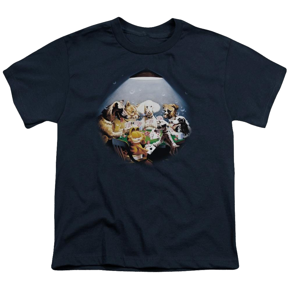 Garfield Playing With The Big Dogs - Youth T-Shirt (Ages 8-12) Youth T-Shirt (Ages 8-12) Garfield