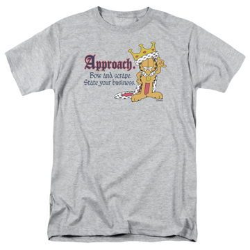 Athletic heather men's regular fit t-shirt with Garfield State Your Business graphic