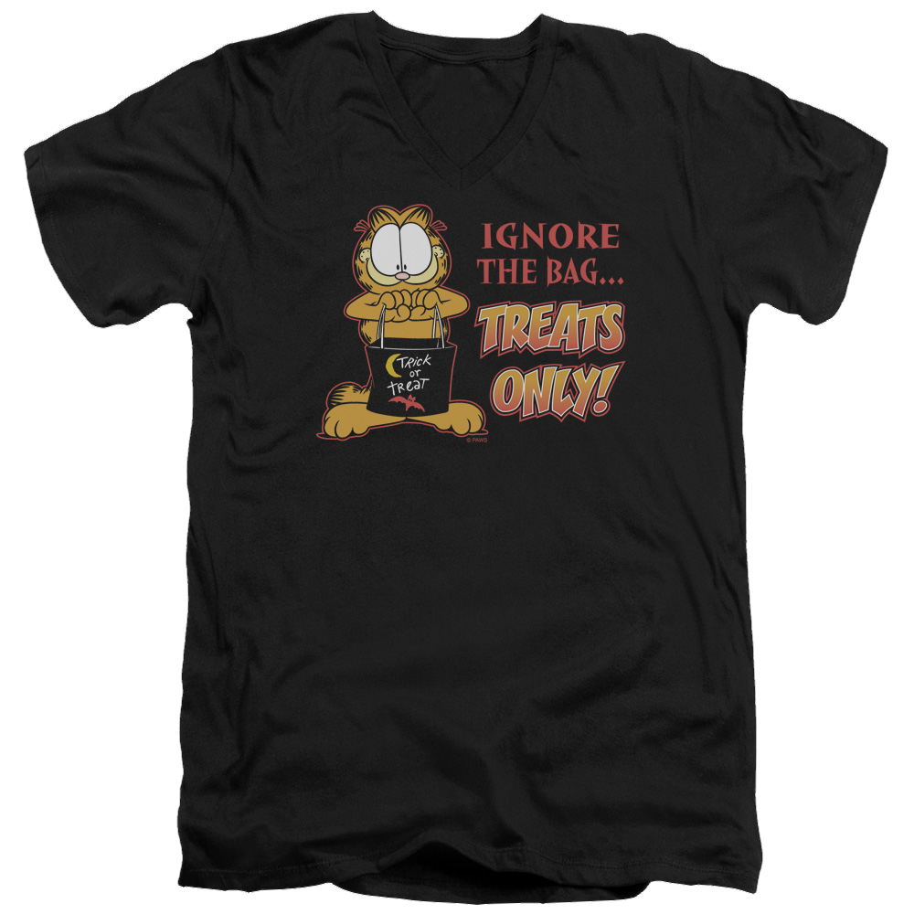 Garfield Treats Only - Men's V-Neck T-Shirt Men's V-Neck T-Shirt Garfield