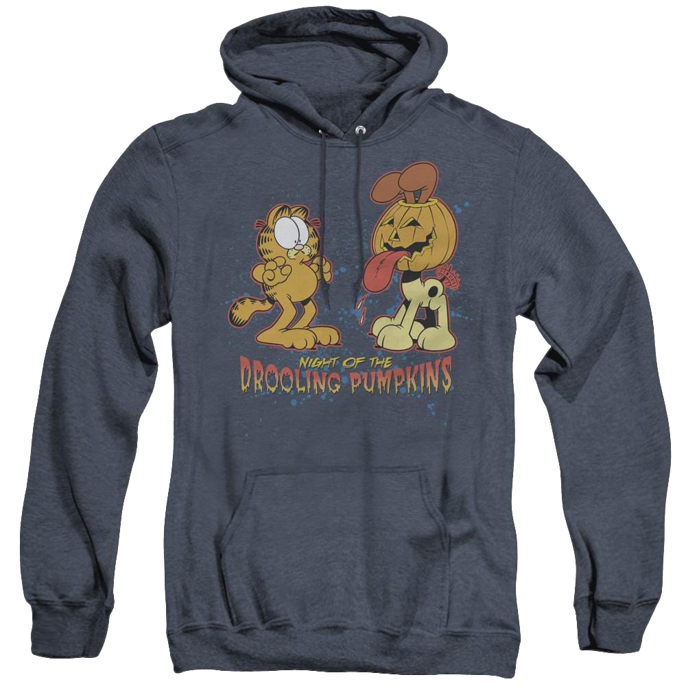 Garfield Drooling Pumpkins - Heather Pullover Hoodie Heather Pullover Hoodie Garfield