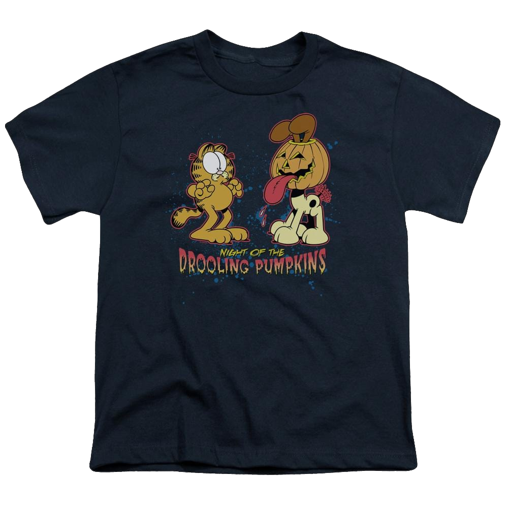 Garfield Drooling Pumpkins - Youth T-Shirt (Ages 8-12) Youth T-Shirt (Ages 8-12) Garfield
