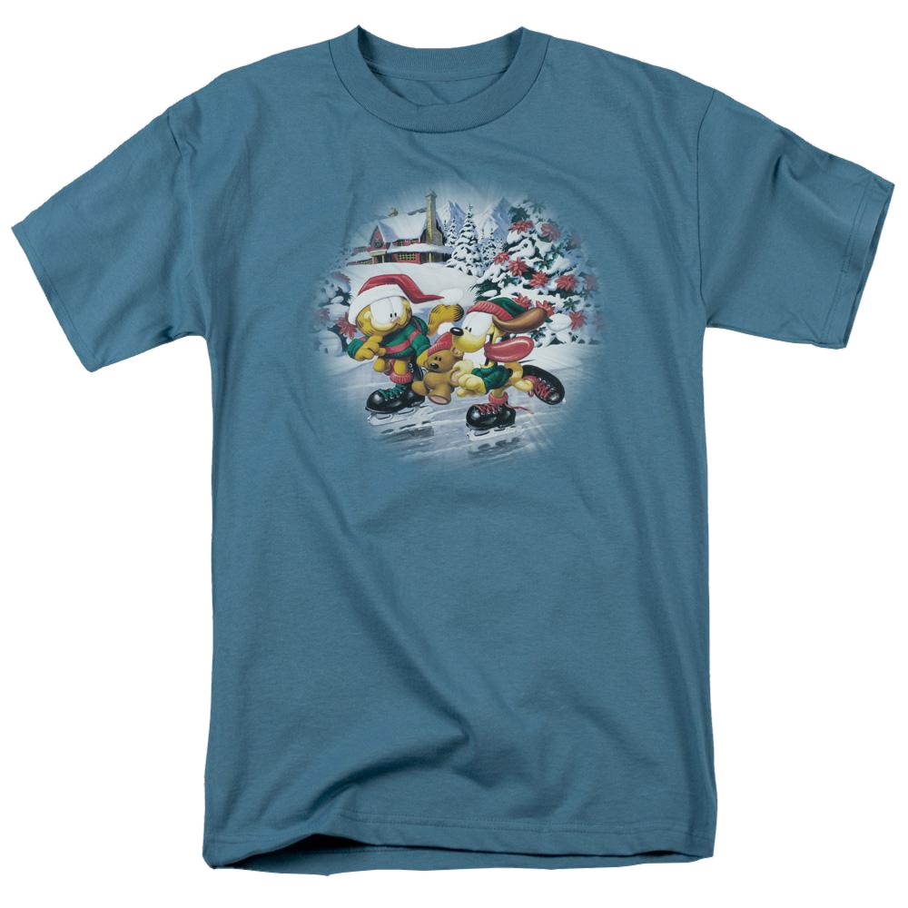 Garfield Ice Skating - Men's Regular Fit T-Shirt Men's Regular Fit T-Shirt Garfield