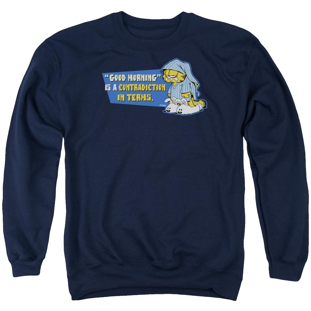 Garfield Contradicition In Terms - Men's Crewneck Sweatshirt Men's Crewneck Sweatshirt Garfield