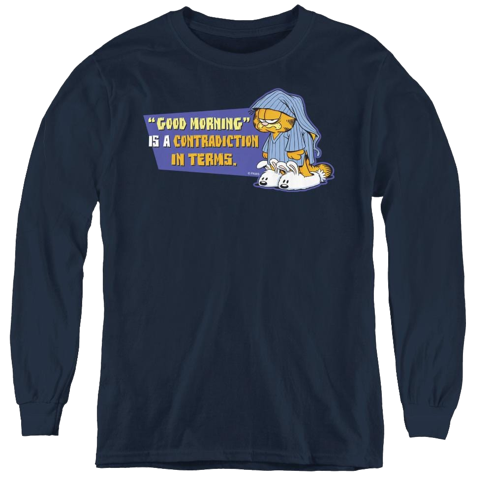 Garfield Contradicition In Terms - Youth Long Sleeve T-Shirt Youth Long Sleeve T-Shirt Garfield