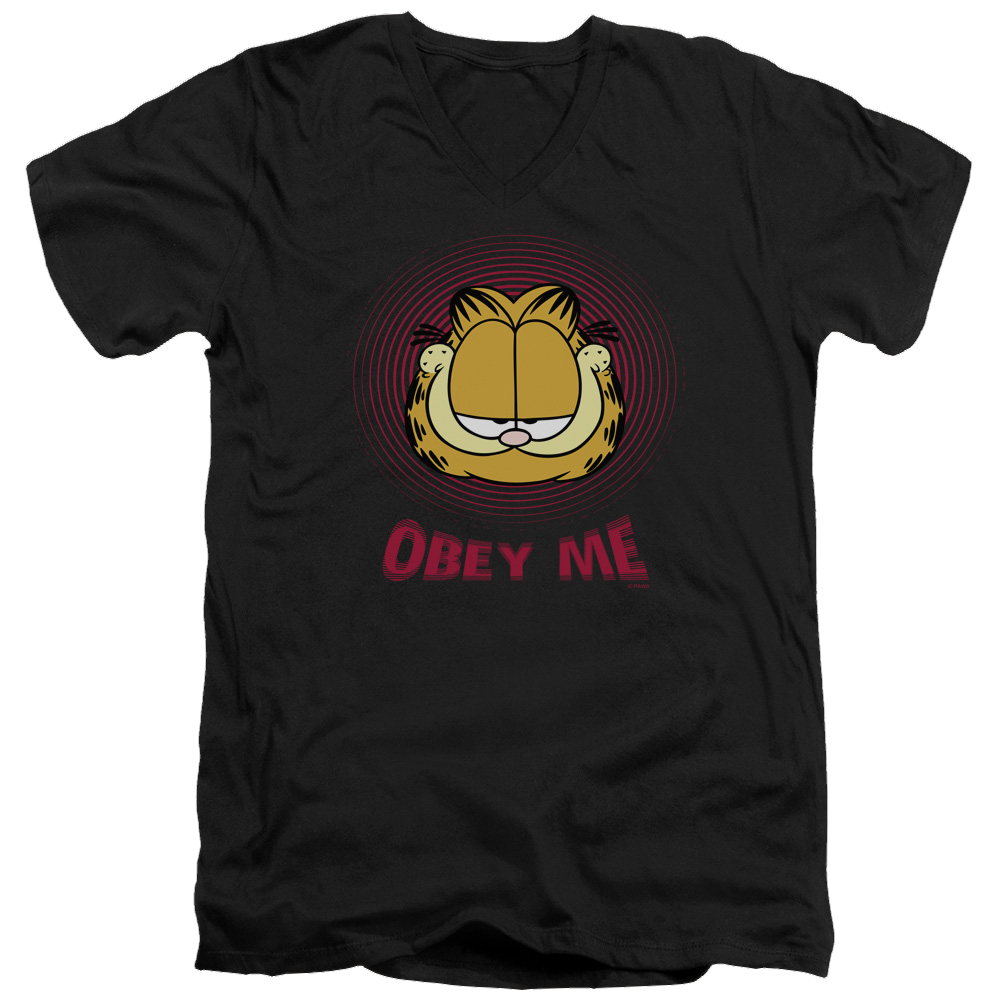 Garfield Obey Me - Men's V-Neck T-Shirt Men's V-Neck T-Shirt Garfield