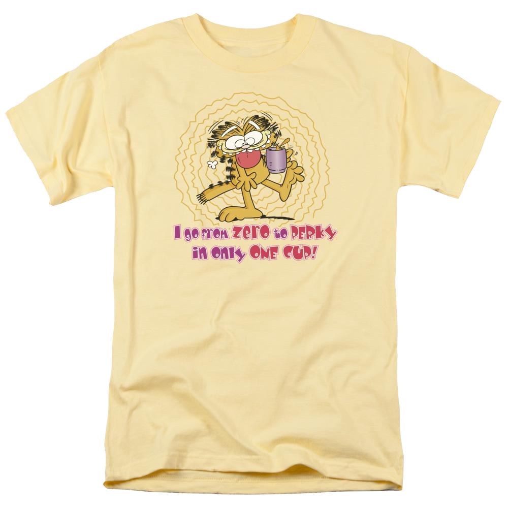 Garfield From Zero To Perky - Men's Regular Fit T-Shirt Men's Regular Fit T-Shirt Garfield