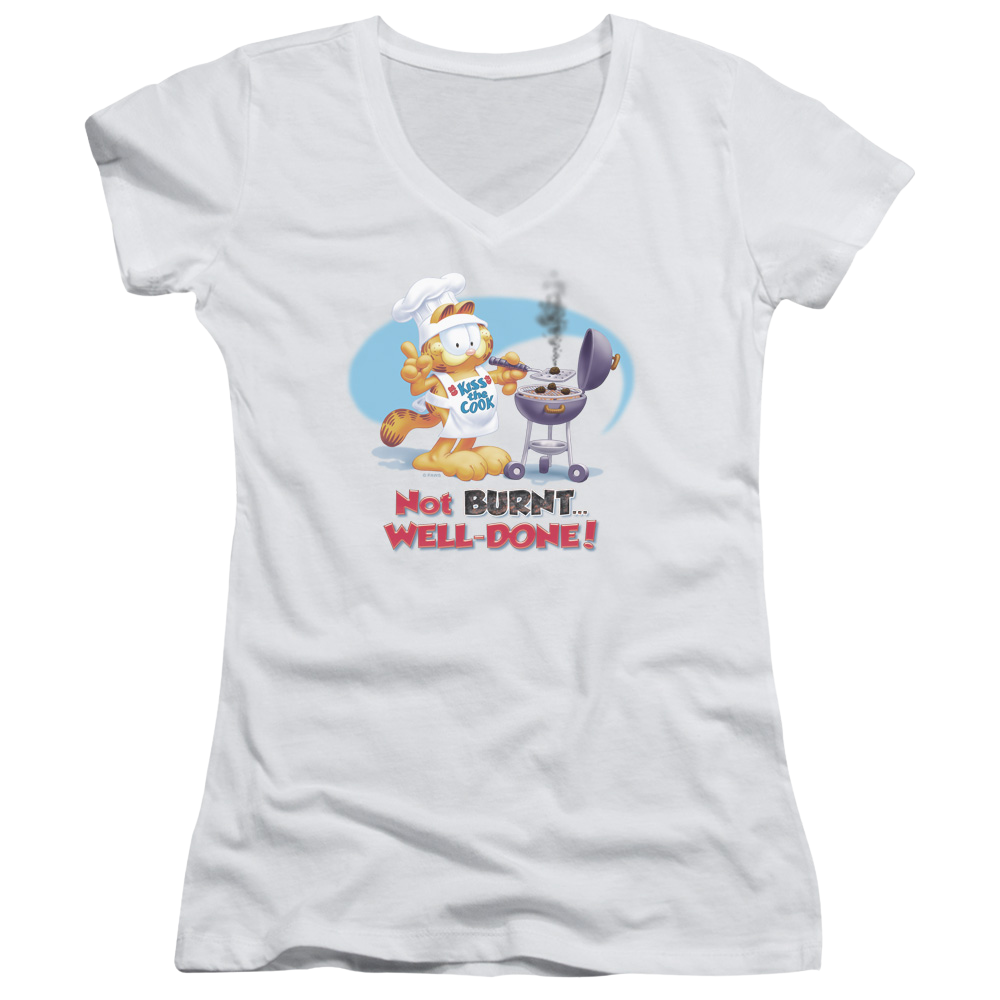 Garfield Well Done - Juniors V-Neck T-Shirt Juniors V-Neck T-Shirt Garfield