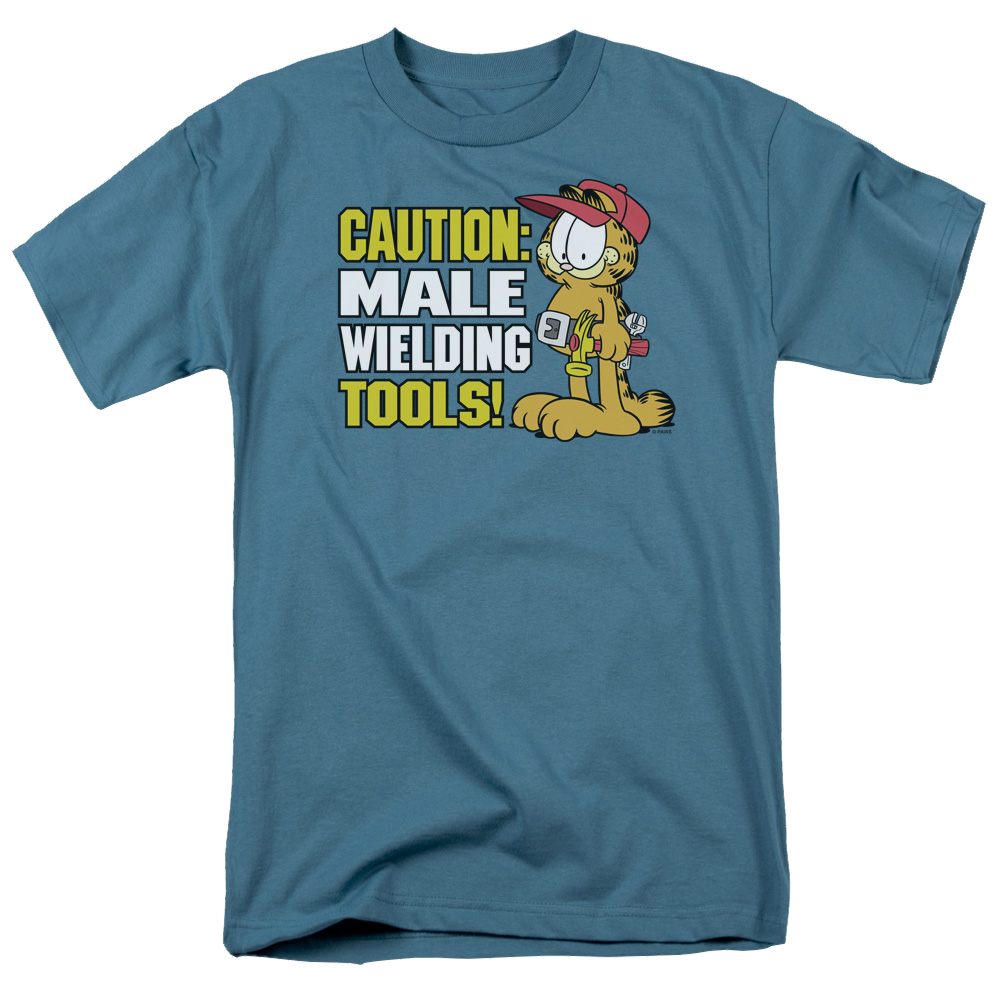 Garfield Male Weilding Tools - Men's Regular Fit T-Shirt Men's Regular Fit T-Shirt Garfield