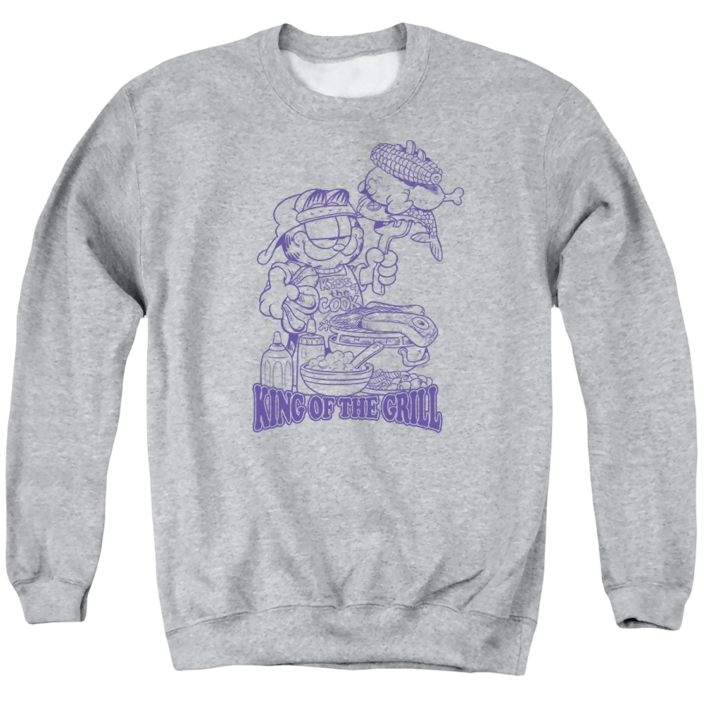 Garfield King Of The Grill - Men's Crewneck Sweatshirt Men's Crewneck Sweatshirt Garfield