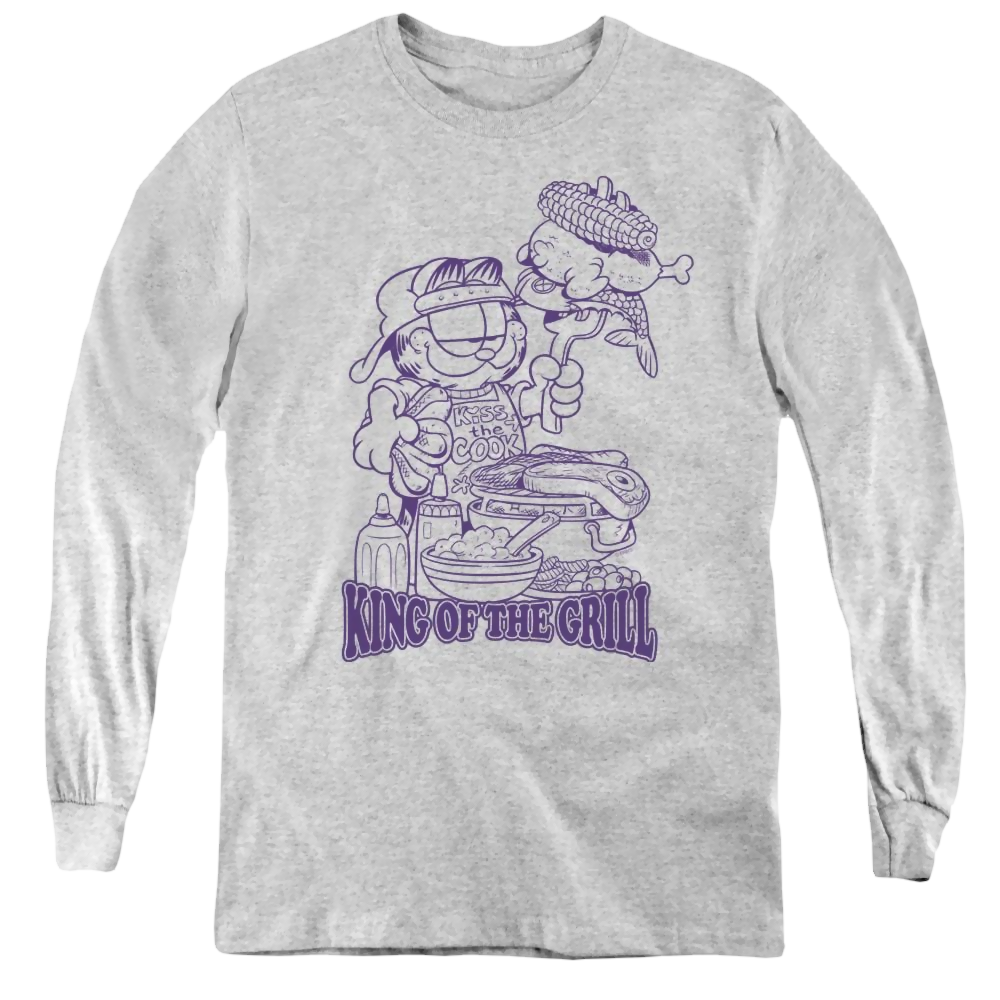 Garfield King Of The Grill - Youth Long Sleeve T-Shirt Youth Long Sleeve T-Shirt Garfield