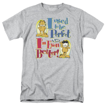Athletic heather men's regular fit t-shirt with Garfield Even Better graphic