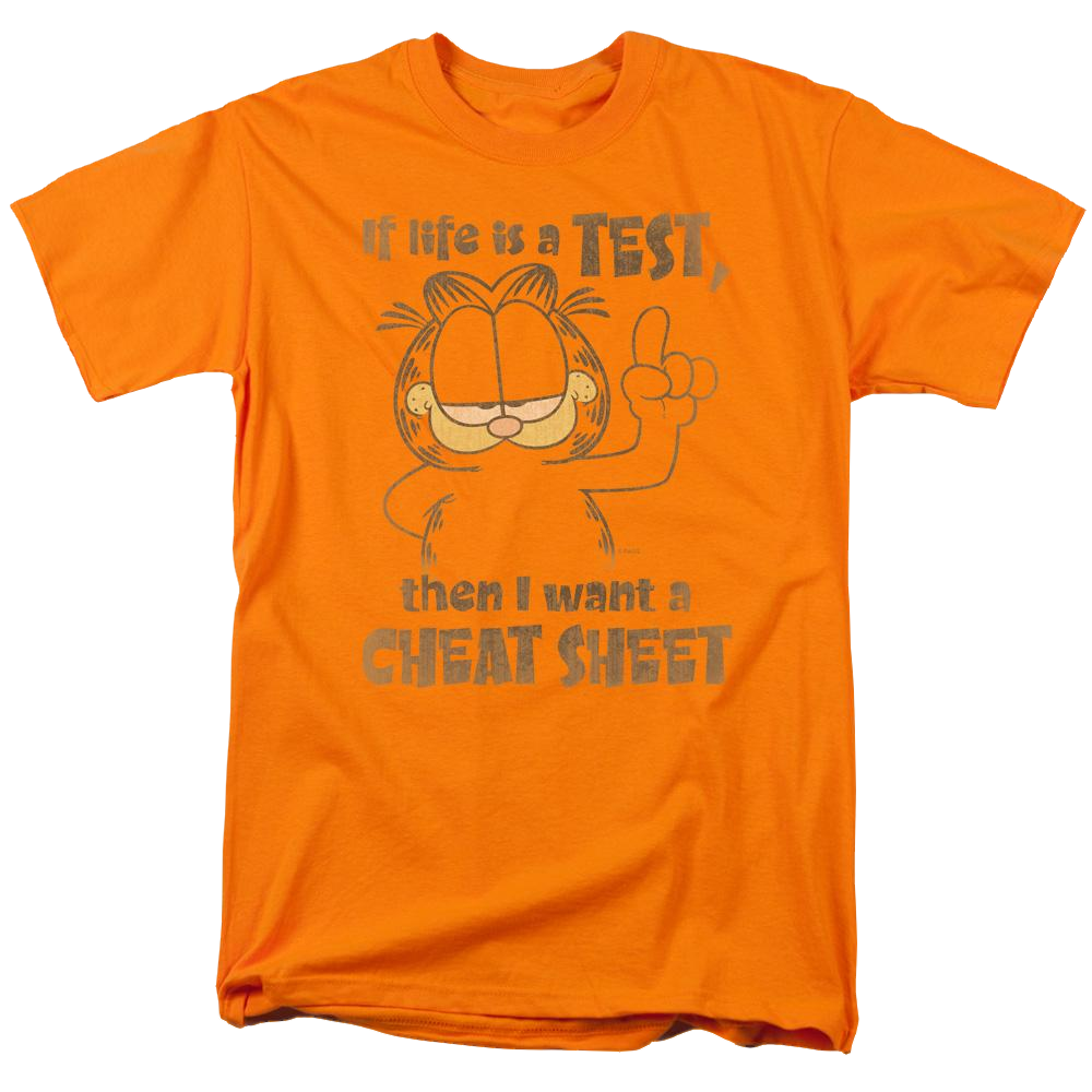 Garfield Cheat Sheet - Men's Regular Fit T-Shirt Men's Regular Fit T-Shirt Garfield