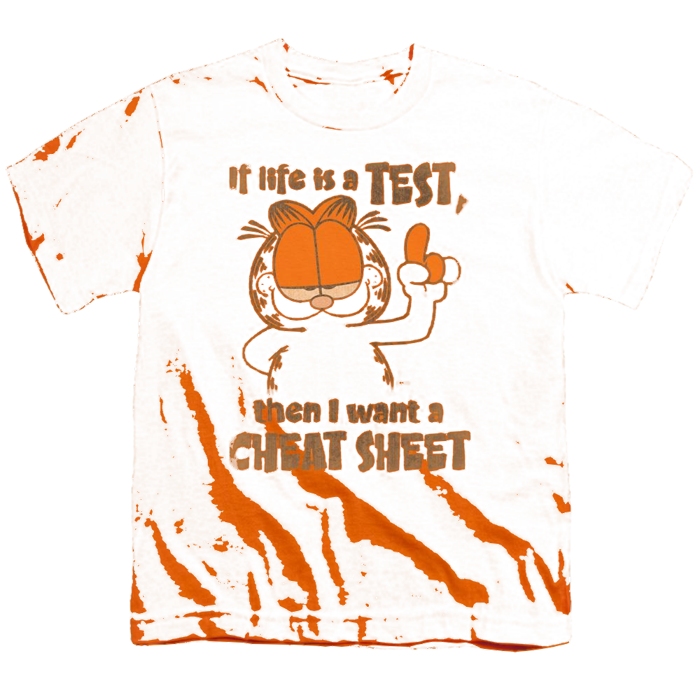 Garfield Cheat Sheet - Youth T-Shirt (Ages 8-12) Youth T-Shirt (Ages 8-12) Garfield