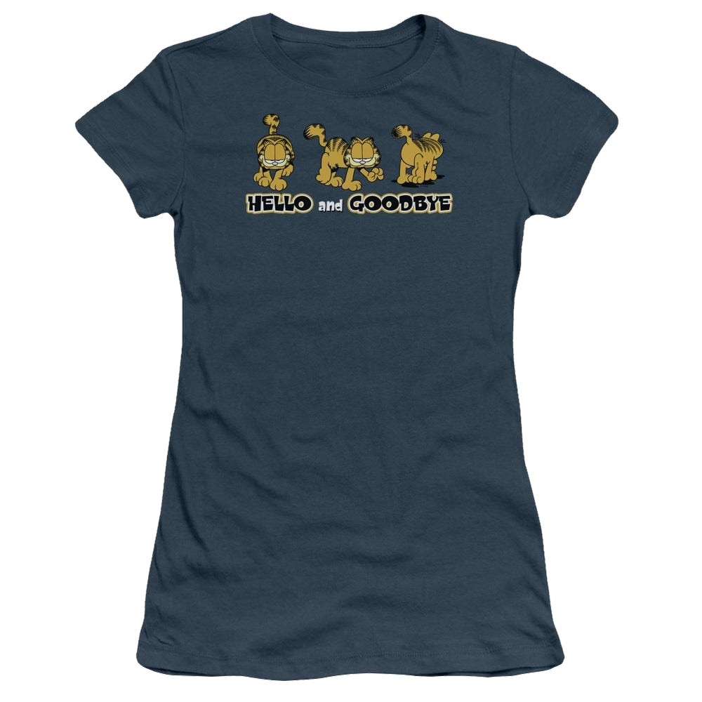 Garfield Hello And Goodbye - Juniors T-Shirt Juniors T-Shirt Garfield
