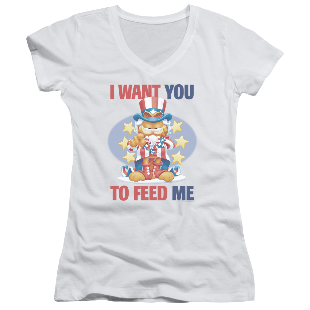 Garfield I Want You - Juniors V-Neck T-Shirt Juniors V-Neck T-Shirt Garfield