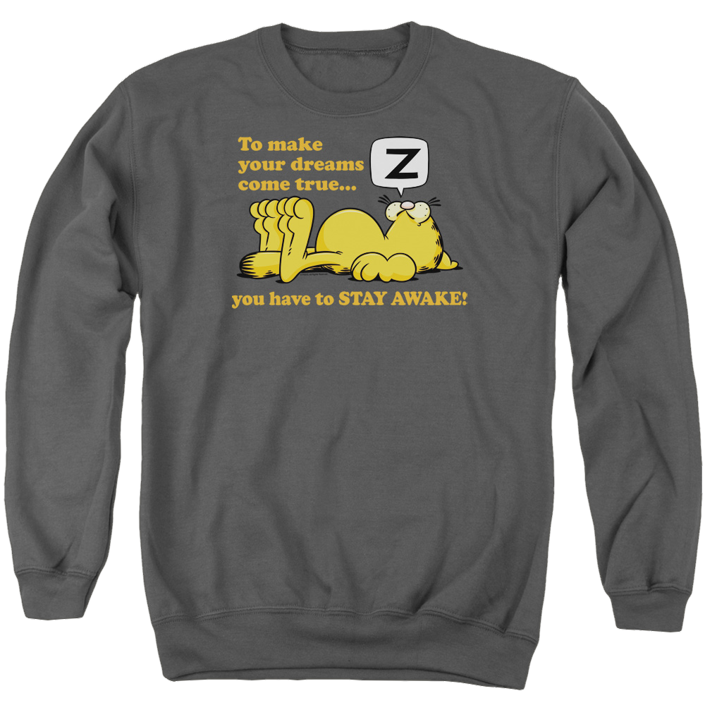 Garfield Stay Awake - Men's Crewneck Sweatshirt Men's Crewneck Sweatshirt Garfield