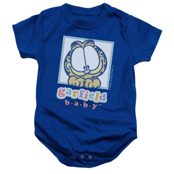 Royal baby bodysuit with Baby Garfield graphic